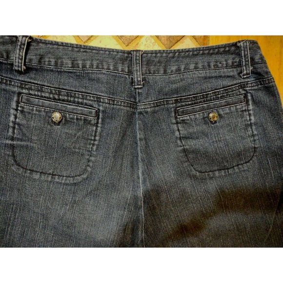 Talbots Womens Denim Jeans Size 14 Blue Stretch Flare Leg High Rise Relaxed Fit - Picture 6 of 6